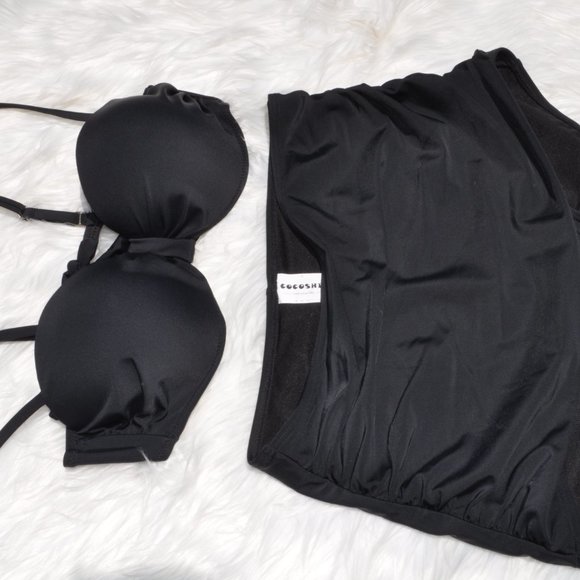 Womens Bikini Set Retro Vintage Push up Halter High Waisted Swimsuit - Picture 2 of 3